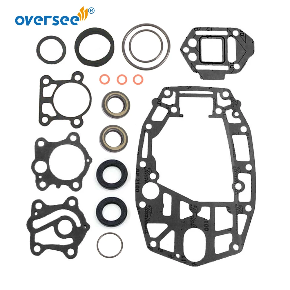 6H4-W0001 Gear Box Gasket Kit For Yamaha Outboard Motor Parts 3 Cyliner Lower Unit Seal Kit 18-2792 40HP Replaces 6H4-W0001-21