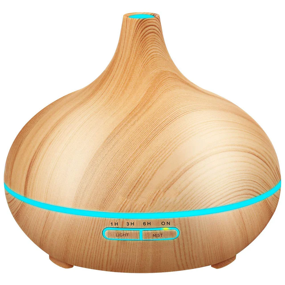 

Aroma Diffuser Humidifier Oil Fragrances Ultrasonic Fragrance Humidifier Wood Grain LED Portable for Babies Kids House Yoga