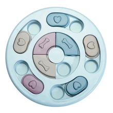 

Dog Food Dispenser Pet Cat Bowl Slow Feeder Puzzle Toys Interactive Increase Puppy IQ Slowly Eating NonSlip Dogs Training Game