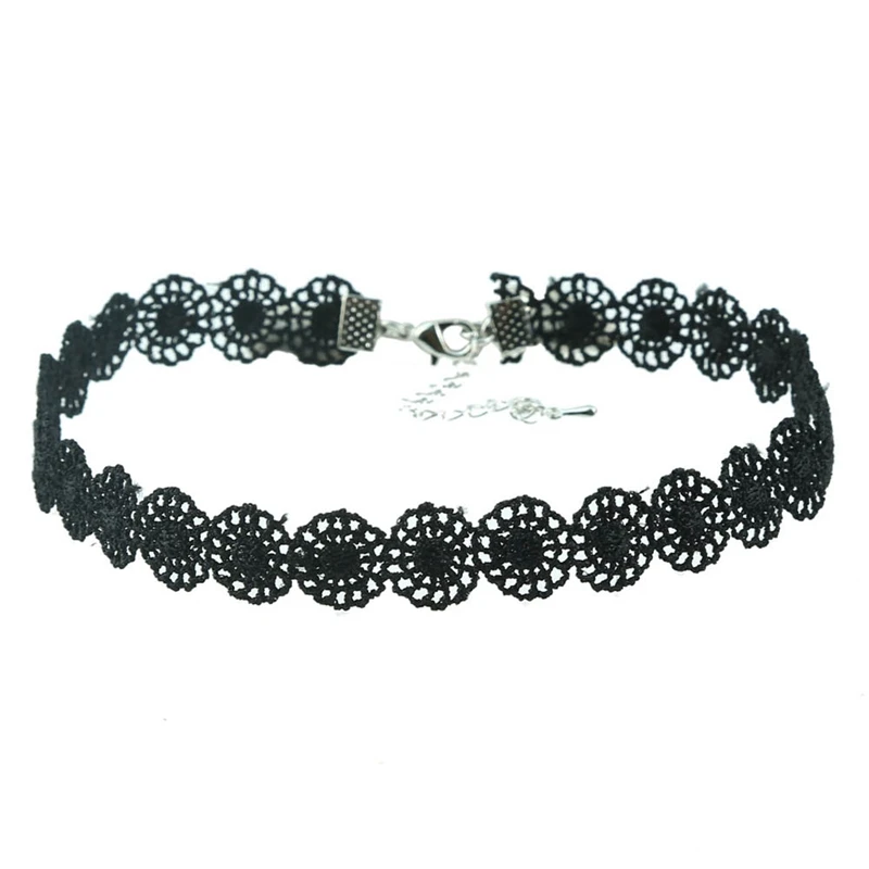 Чокер Ожерелье чёрный кружевной бархатный полоса женский воротник вечерние ювелирные изделия Аксессуары для шеи ручной работы цепочка ожерелье различия наборы