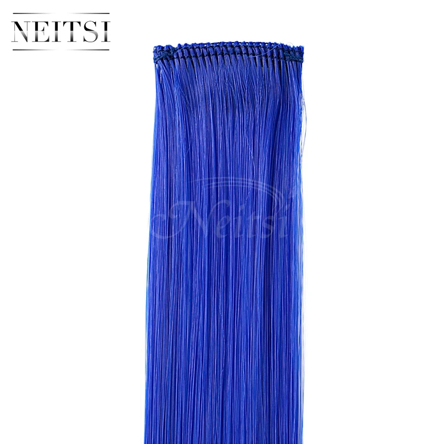 Neitsi 20 ''2 шт./упак. Синтетические прямые длинные одиночные накладные волосы Омбре шиньон на зажиме в человеческом# TF2517 цвет волоски штук