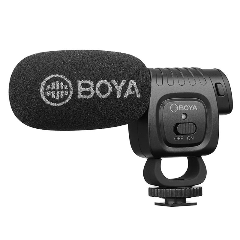 Черный BOYA BM3011 микрофон для записи камеры для смартфона DSLR камеры Canon sony Nikon 3,5 мм разъем для холодной обуви Vlog Mic - Цвет: Черный