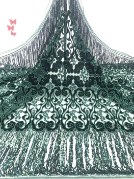

2020 high quality Nigerian lace fabric African sequin lace fabric bride tulle lace fabric wedding banquet dress FJ35851