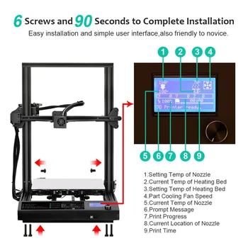 

SUNLU 3D printer S8 Accessories Display Screen Fits most of FDM 3D printer High Quality
