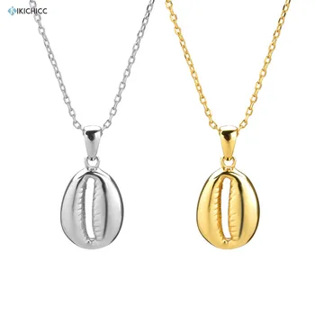 

Kikichicc 925 Sterling Silver Big Shell Pendant Necklace 2020 Fashion Large Chain Long Jewelry Party Women Statement Rock Punk