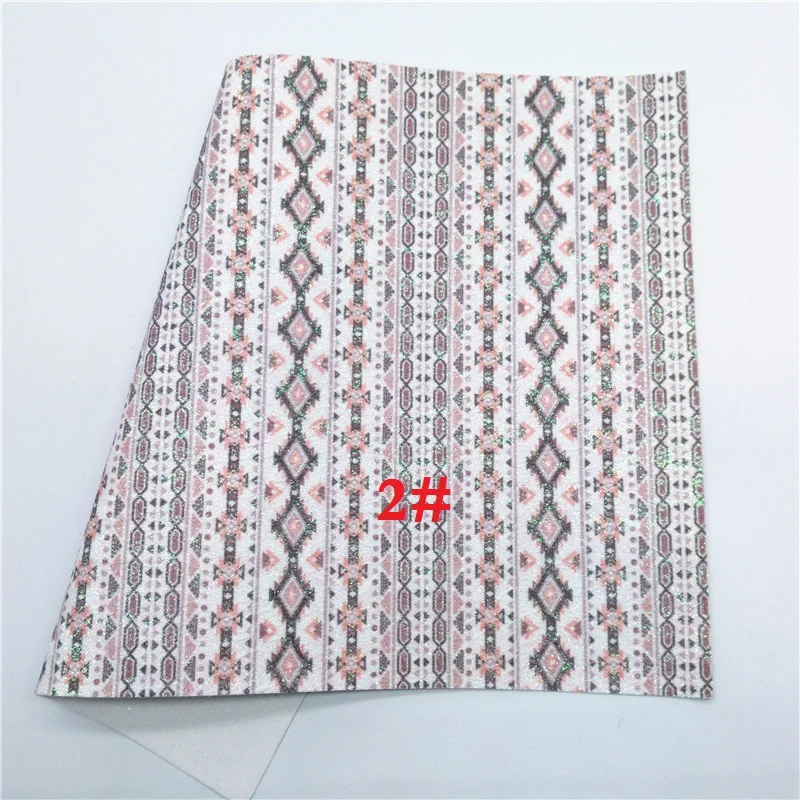 2 Glitterwishcome 21X29 см А4 Размер синтетическая кожа, Национальный узор блестящая кожа, искусственная из искусственной кожи Ткань Винил для бантов, GM602B - Цвет: 2