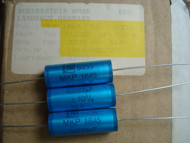 1pcs/1lot Germany ERO Smurf 2000V 0.022UF MKP 1845 HI-FI capacitor and Coaxial Promise Guitar Capacitor | Автомобили и мотоциклы
