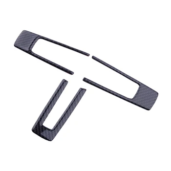 

3pcs/Set Car Interior Real Carbon Fiber Steering Wheel Button Cover Accessories fit for Ford Mustang 2009 2010 2011 2012 2013