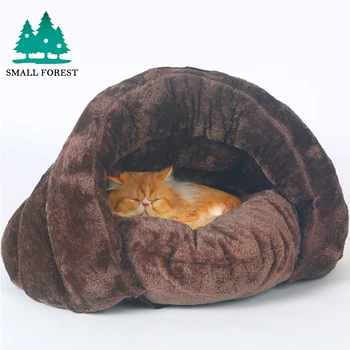 

Small Forest Pet bed for Cats Dogs Soft Nest Kennel Bed Cave House Sleeping Bag Mat Pad Tent