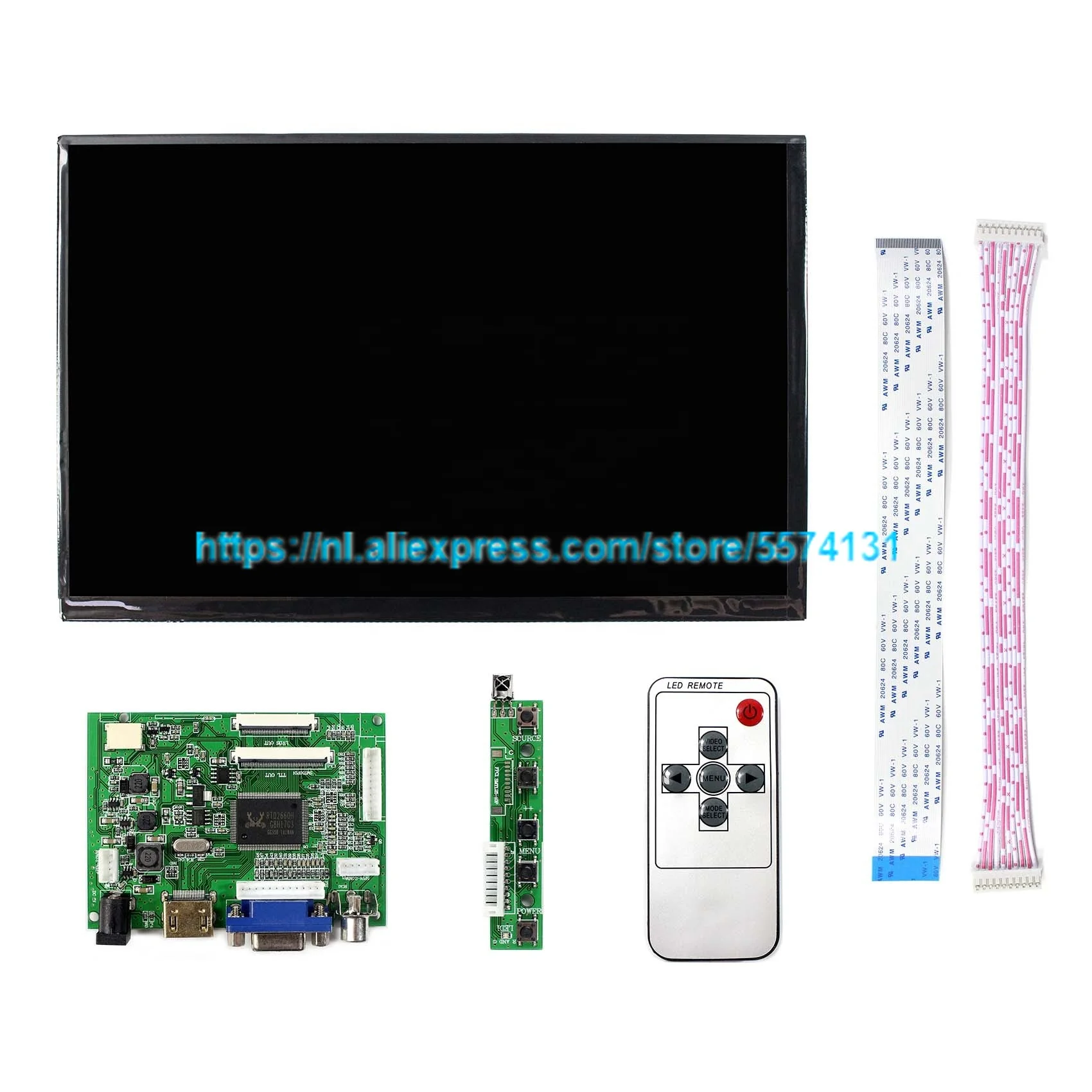 10 1-дюймовый IPS ЖК-экран с 40 контактами 1280x800 ЖК-дисплей VGA 2AV ЖК-плата контроллера |