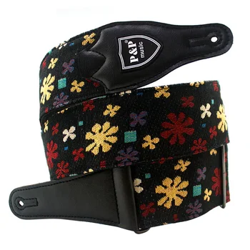 

Shoulder Strap Embroidered Belt Guitar Cotton Instruments Accessories for Acoustic Electric Guitars Musical Stringed QW84