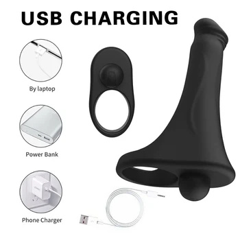 10 Frequency Double Penetration Anal Plug Dildo Butt Plug Vibrator For Men Strap On Penis Vagina Plug Adult Sex Toys For Couples 6