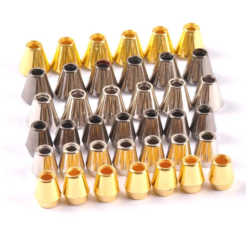 Description Picture 2 of item50pcs Silver/Golden Plastic Bell Stopper Without Lid Cord Lock Ends Toggle Clip Rope for Sportswear Backpack Bags DIY Kits