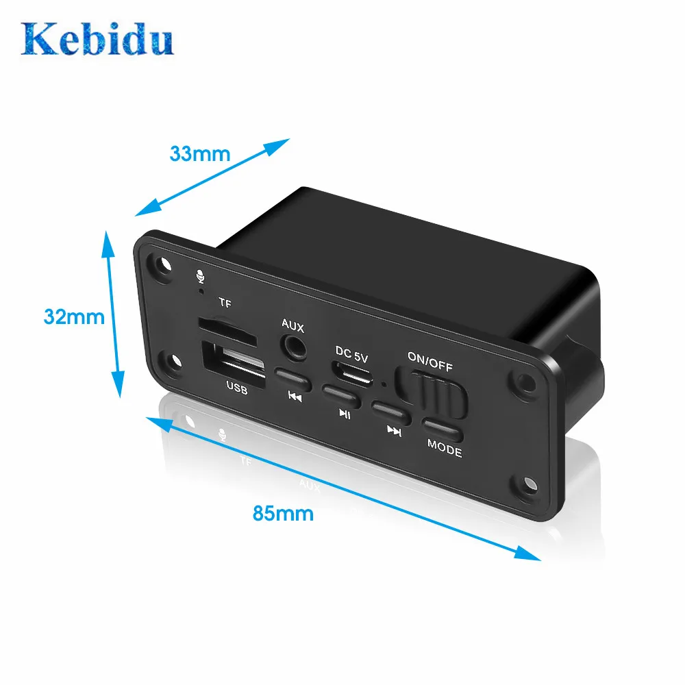 Плата декодера KEBIDU MP3 WMA аудиомодуль 2x3 вт усилитель USB TF радио FM приемник Bluetooth mp3