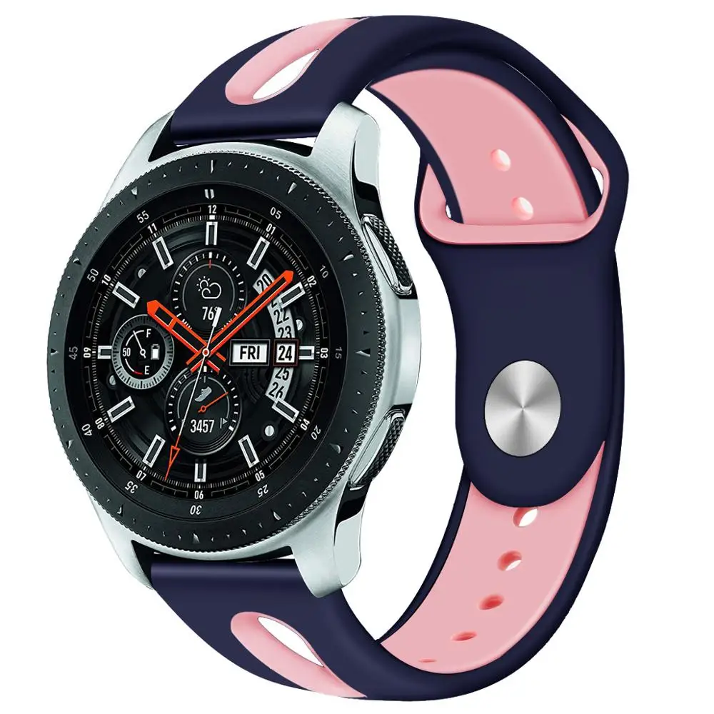 22 мм силиконовый ремешок для часов huawei watch GT Спортивные Сменные Ремешки для наручных часов для samsung gear s3 Galaxy Watch 46 мм ремешок для умных часов - Цвет ремешка: 07