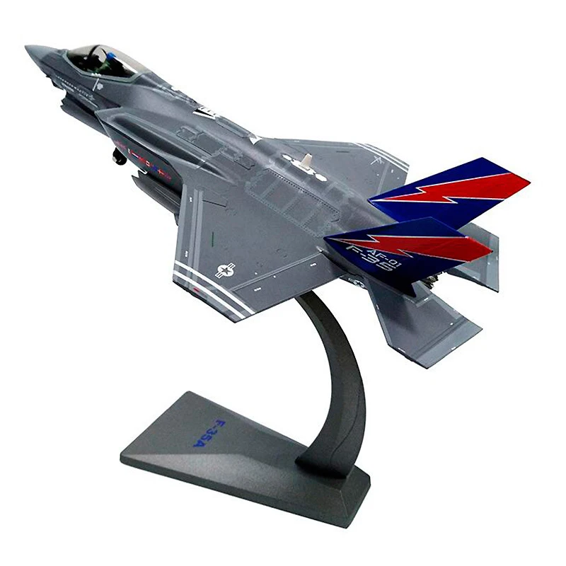 1/72 масштаб сплав самолета F-35 ВВС США F35A F35B F35C Lightning II Объединенный истребитель-бомбардировщик детские игрушки подарок для детей - Цвет: F-35A
