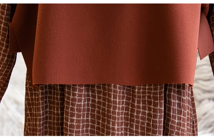 Fashion Womens Breastfeeding Dresses Autumn Winter Maternity Pregnant Nursing Dress 2 Pcs Long Sleeve Ruffles Pregnancy Clothes (26)