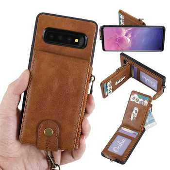 

Leather wallet phone case for Samsung galaxy S10 S10Plus protective case