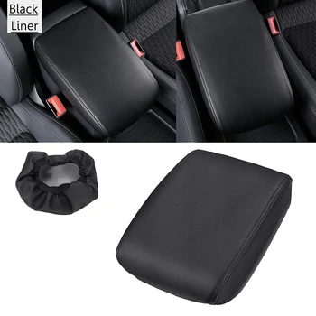 

Car Leather Center Console Seat Box Pad Armrest Cover Protective Cover for Tiguan MK2 2016 2017 2018 Black