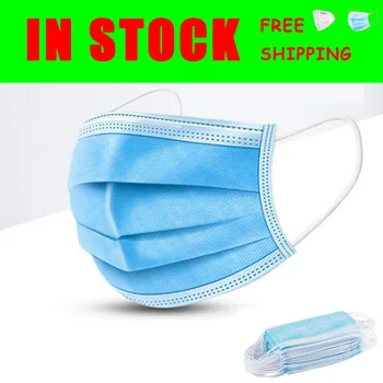

3 Ply Disposable Dustproof Mask Non Woven Face Mouth Mask Personal Protect Healthy Care Masks In Stcok