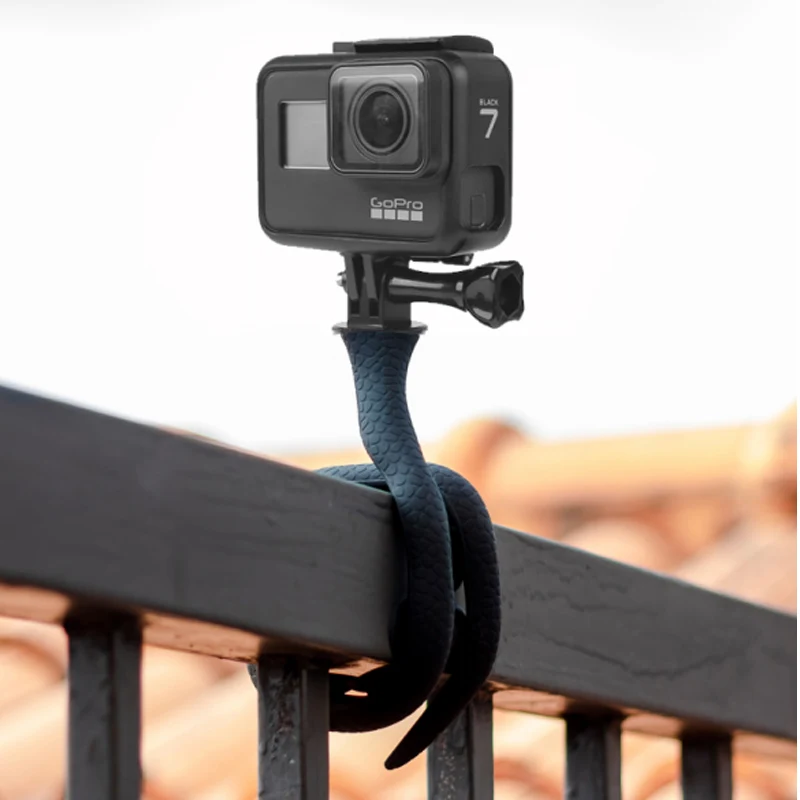 Гибкая форма змеи держатель для камеры присоска кронштейн для Gopro 6 5 SJ4000 SJ8 yi 4k DJI OSMO карманные аксессуары для экшн-камеры