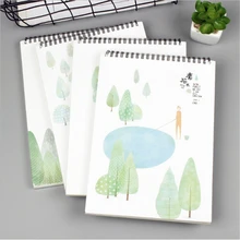 16K свежий узор спиральная катушка эскиз бумага рисунок граффити Твердый чехол Вертикальный флип альбом для рисования ноутбук Офис школа