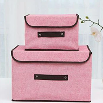 

Creative 2PCS/set Folding Storage Box Drawer Organizer Clothing Underwear Bra Socks Container Sundries Clothes Home Storage Box