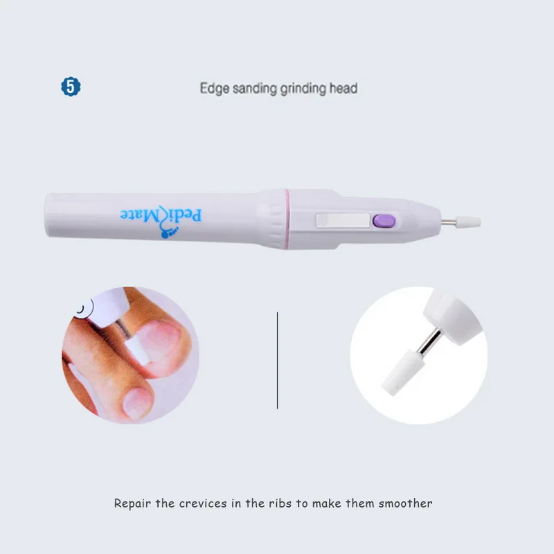 Manooby 12 Pcs Nail Machine Manicure Portable Wood Stick Nail Tools Machines For Gel Polish