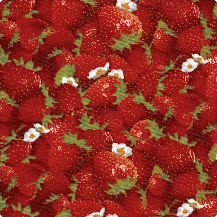 Настоящая африканская ткань, красная клубника, фрукты, импортированные из Японии, чистый хлопок, с принтом, ручная работа, ткань для одежды, рубашки, платья