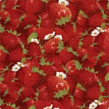 Настоящая африканская ткань, красная клубника, фрукты, импортированные из Японии, чистый хлопок, с принтом, ручная работа, ткань для одежды, рубашки, платья