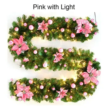 

Light Pine LED rattan decorative lights Pre-Lit Artificial Wreath Decoration