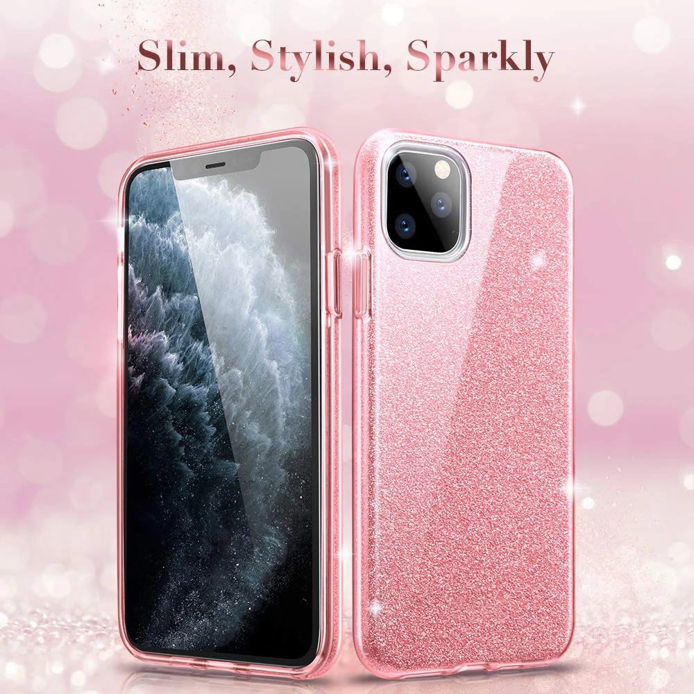 3 слоя милый Блестящий жесткий чехол для iPhone 11 Pro Max X XS Max XR 6,1 5,8 6,5 дюймов Модный Блестящий блестящий чехол Чехол на корпус телефона