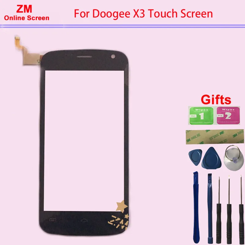 RYKKZ 4 5 дюймов Для Doogee x3 сенсорный экран без ЖК-дисплея дигитайзер Замена с