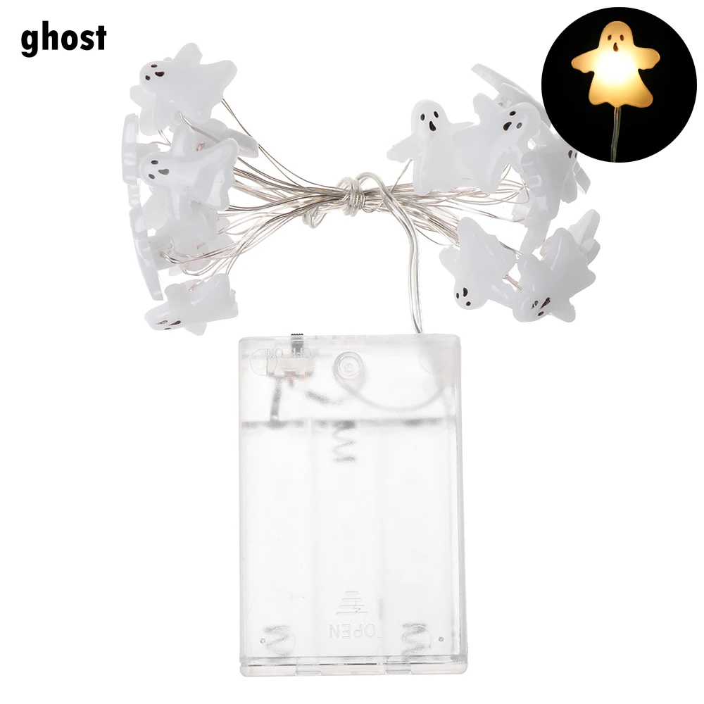 ghost 2 м 20 светильник s, Рождественское украшение, олень, снеговик, пентаграмма, маленькая тростниковая Рождественская елка, светодиодный Сказочный светильник для занавесок, Свадебный декор - Испускаемый цвет: ghost