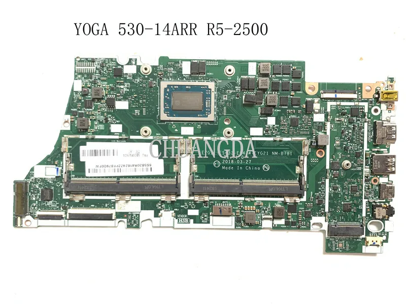 FOR Lenovo Yoga 530-14ARR Laptop motherboard PN:5B20R47697 NM-B781 With Ryzen 5 2500 CPU DDR4 100% Fully Tested | Компьютеры и офис