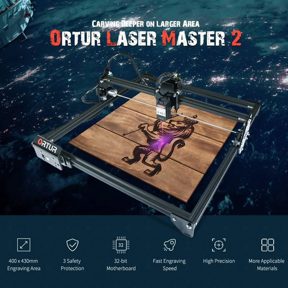 2020 высокоскоростной лазерный гравер Ortur быстрая скорость настольный DIY принтер