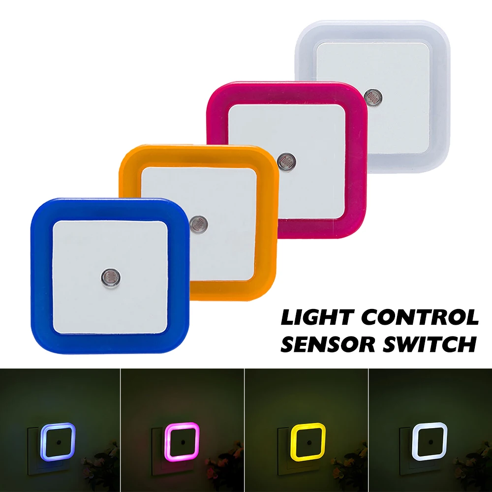 

Light Sensor Control LED night light lamp toilet light control EU plug wall lights Baby Bedroom bedside lamp bulb Backlight
