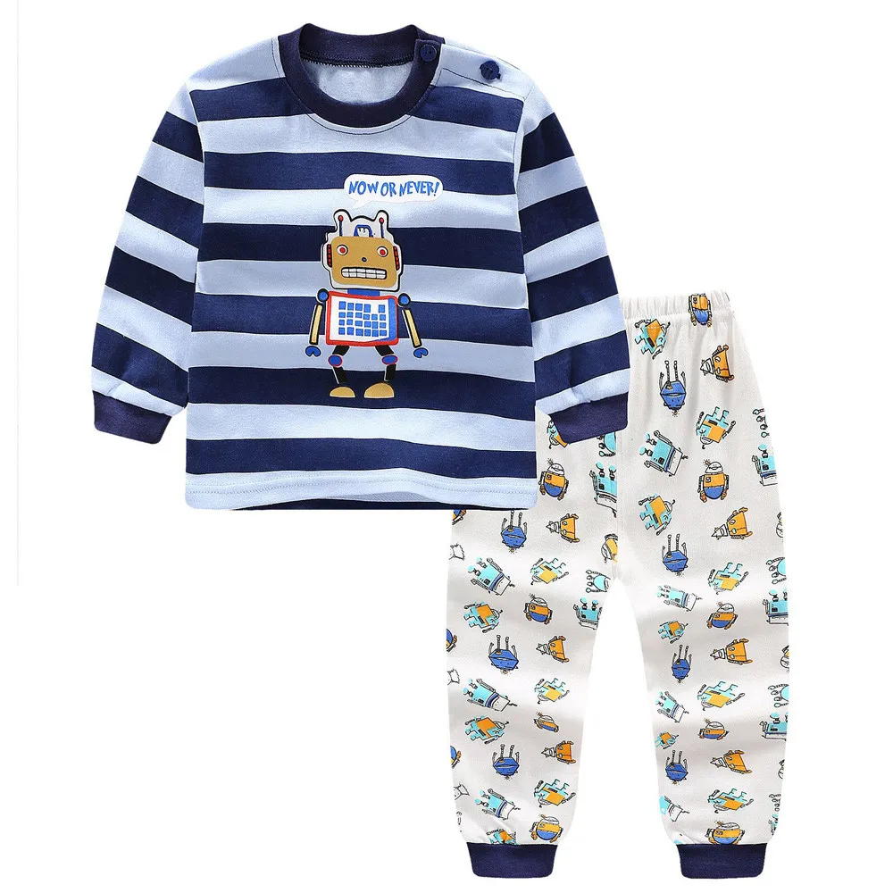 MUQGEW/Одежда для новорожденных; Комплект для маленьких мальчиков и девочек; толстовка с капюшоном и принтом с героями мультфильмов; комплект из футболки и штанов; мягкий комплект; roupa infantil