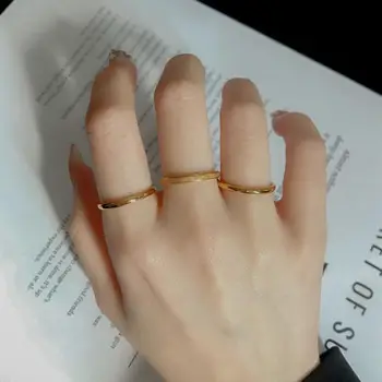 

New Korean titanium steel ring three-piece set new trendy Sansheng III index finger ring female personality wild frosted ring