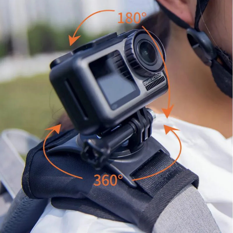 Вращающийся на 360 градусов спортивный рюкзак для камеры GoPro Hero 8 7 6 5 4 держатель рюкзака ремень для Yi 4K для SJCAM для eken