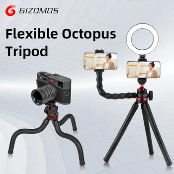 

GIZOMOS GM3 Travel Flexible Octopus Tripod for Smartphone DSLR Vlog Camera Gopro iPhone Portable Tripod Mini Bracket Stand