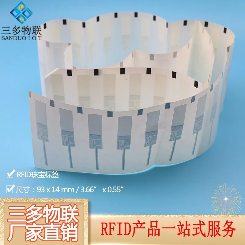 RFID Jewelry Electronic Shelf Label Gold Shop Anti Counterfeiting Traceability Necklace Luxury Anti Theft Printing Paste 10 PCS