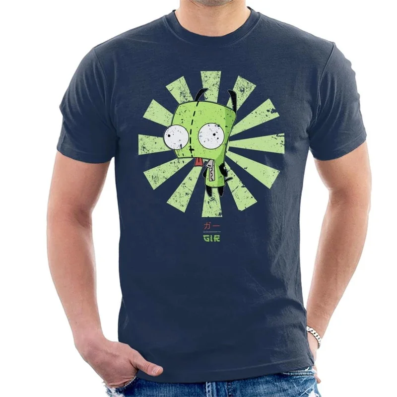 New Printed Funny Gir Retro Japanese Invader Zim Men's T-Shirt women's tshirt | Мужская одежда