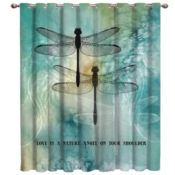 

Dragonfly Wings Ink Love Is A Natural Angel On Your Shoulder Room Curtains Large Window Bathroom Decor Kitchen Bedroom Kids Room