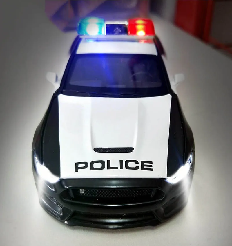 1/32 сплав Ford Shelby полицейская модель игрушечный автомобиль симулятор звуковой светильник Вытяните назад литые игрушки для детей Подарки