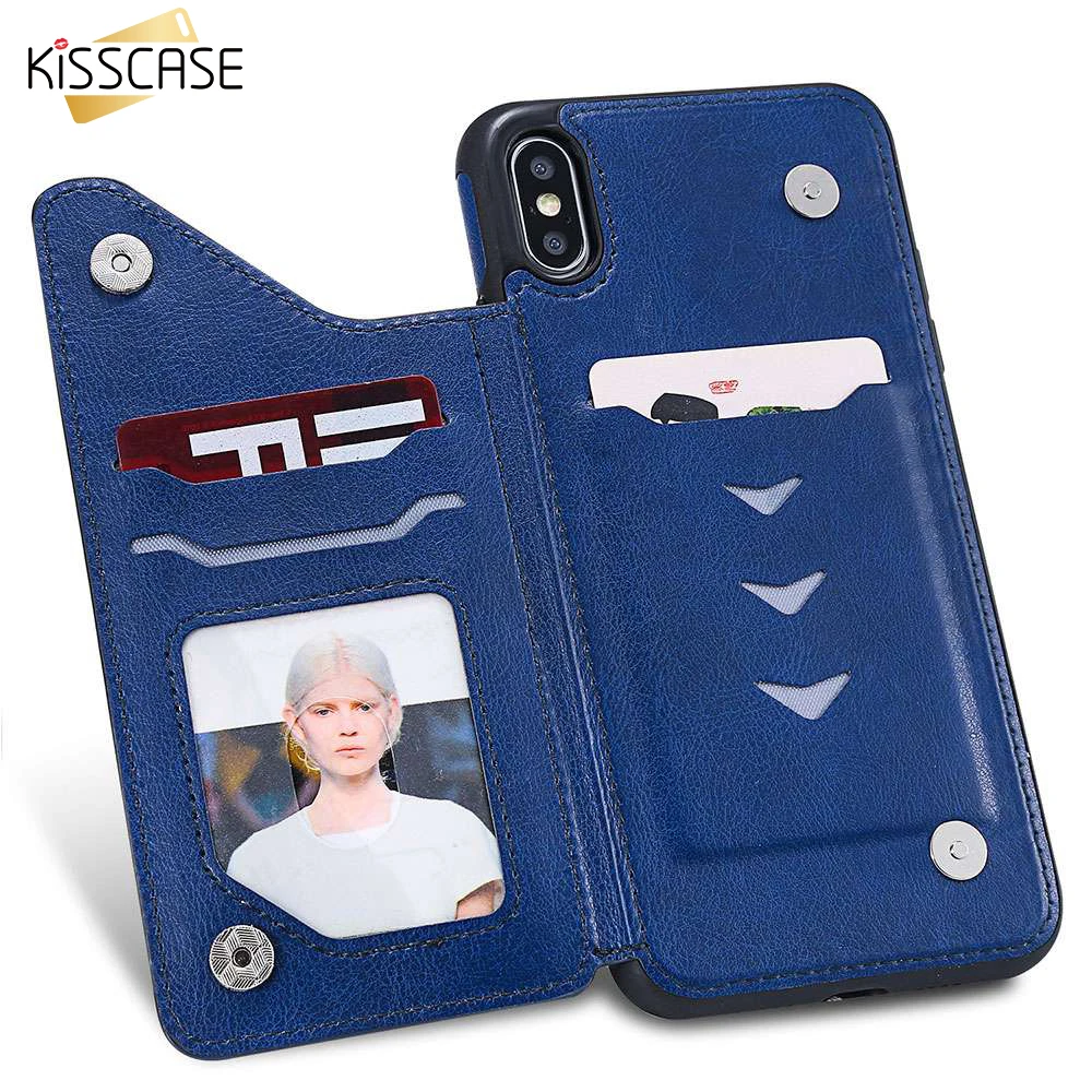 

KISSCASE Solid Color TPU Flip Phone Case For iPhone XR XS XS MAX 7 Soft TPU Cases For iPhone 7 8 6 6S Plus Business Back Covers