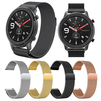 

Metal Milanese Loop Wrist Strap for Xiaomi Huami Amazfit GTR 47mm 42mm Bracelet Band for Huami Amazfit Bip lite Youth Watchband