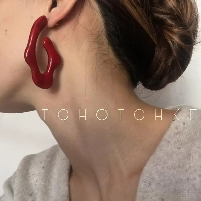 Timeless-Wonder-resin-geo-irregular-Stud-statement-Earrings-punk-Party-Gift-Brincos-super-runway-rare-drama