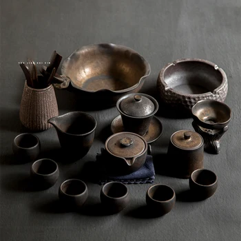 

TANGPIN JAPANESE CERAMIC TEA SETS PORCELAIN TEAPOT TEACUP VINTAGE CHINESE KUNG FU TEA SET DRINKWARE