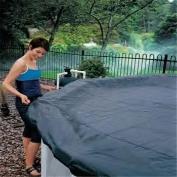 

3.6m 12 Feet Protective Black Pool Cover For Above Ground Frame Swimming Pools Waterproof, Dustproof And Antipollution Cover D5